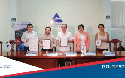 Firma de convenio Golsystems – Canaco Servytur Villahermosa