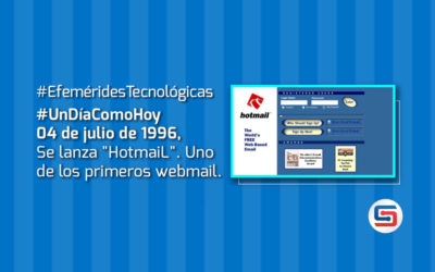 Se lanza HotmaiL. Uno de los primeros Webmail