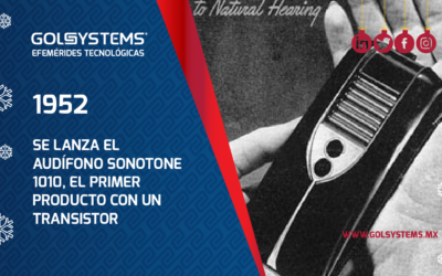 Se lanza el audífono Sonotone 1010, el primer producto con un transistor