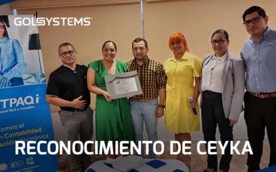 Entrega Corporativo CEYKA reconocimiento a GOLSYSTEMS