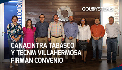 Firman convenio Canacintra Tabasco y TecNM Villahermosa